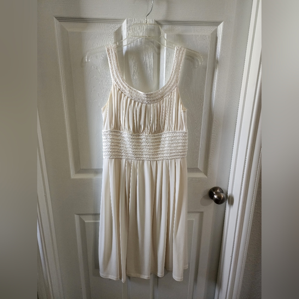 White Sleeveless Graduation or Bridal Dress